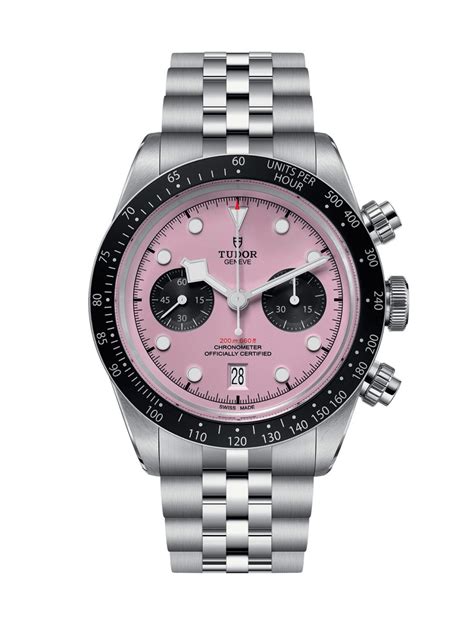 tudor pink chrono for sale.